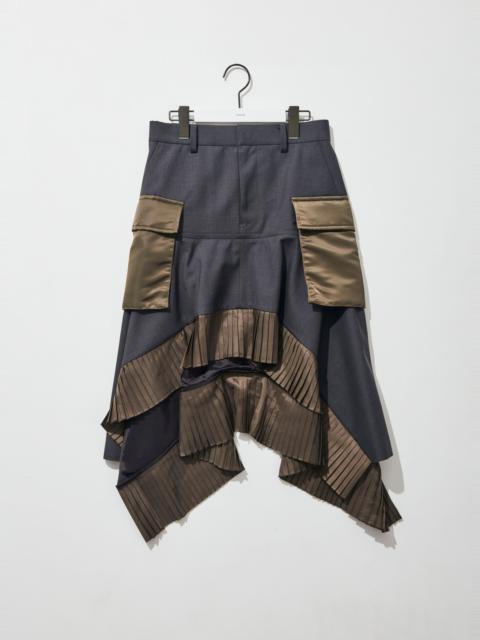 Suiting x Nylon Twill Skirt