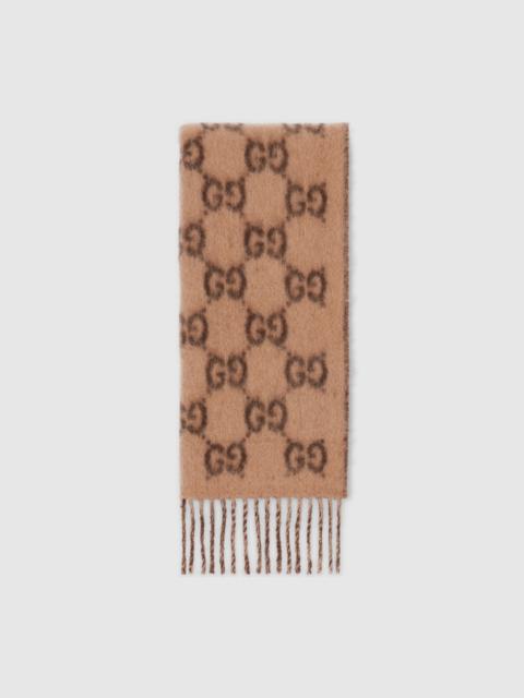 GG alpaca wool scarf