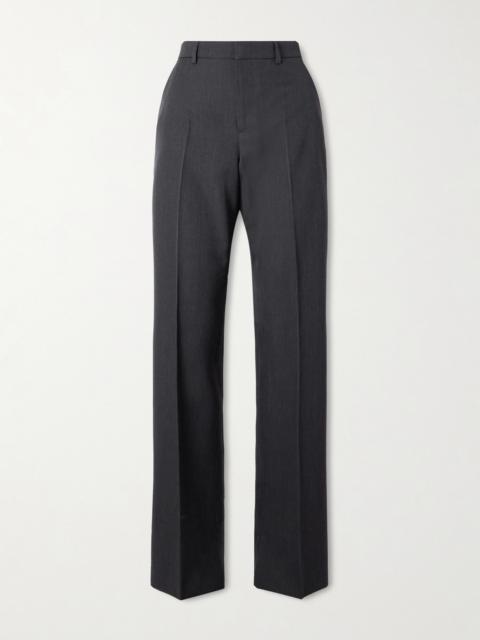Striped Wool Straight-leg Pants