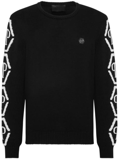 monogram knit jumper