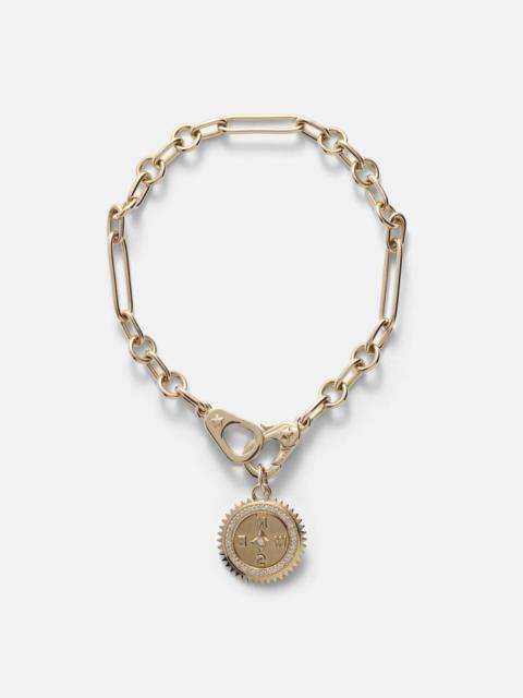 Internal Compass 18kt gold bracelet with diamonds