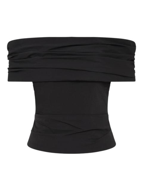 Camille draped off-shoulder top