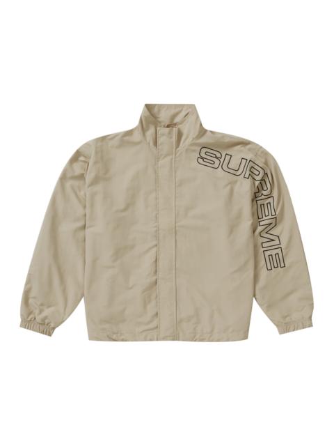 Supreme Spellout Embroidered Track Jacket Sand