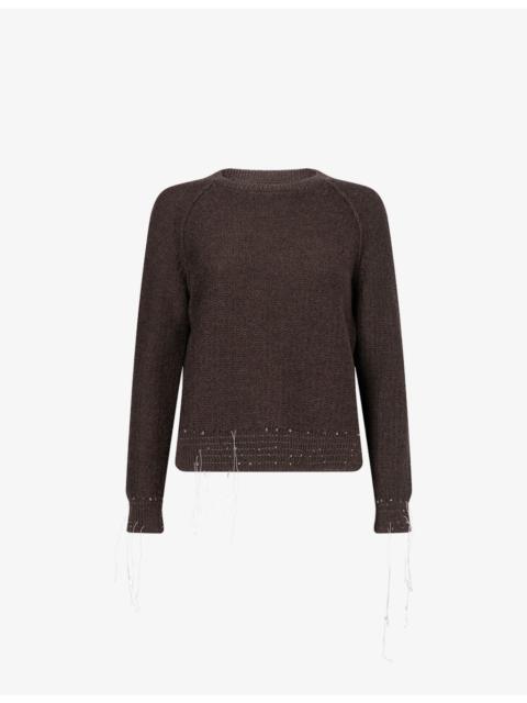 Loose-Threads Raglan-Sleeve Wool-Blend Jumper