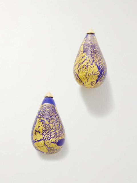 Resin and gold-tone earrings