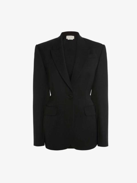 Hybrid Mcqueen Graffiti Jacket in Black