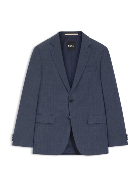 PATTERNED SLIM-FIT JACKET IN STRETCH WOOL