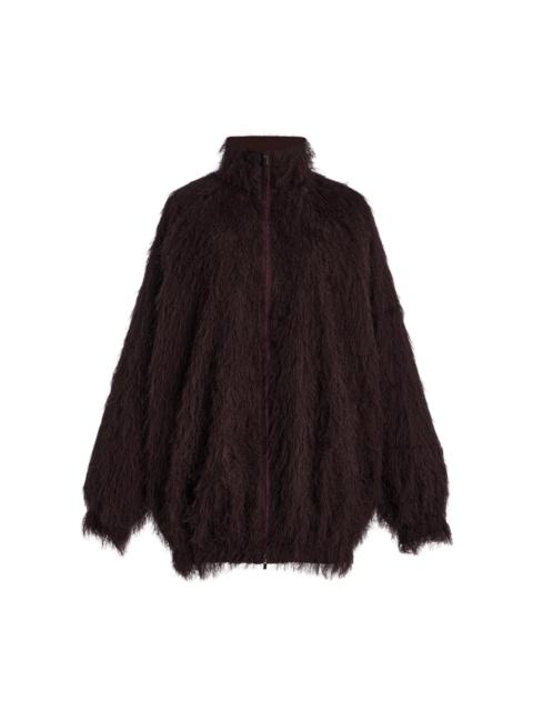 Baxter Fringed Track Jacket brown