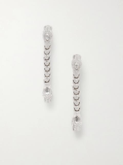Dionysus Silver-tone And Crystal Earrings