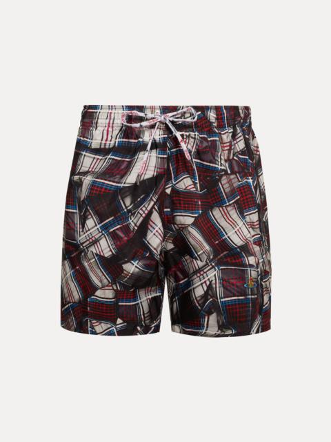 DRAPED TARTAN SURF BOXER