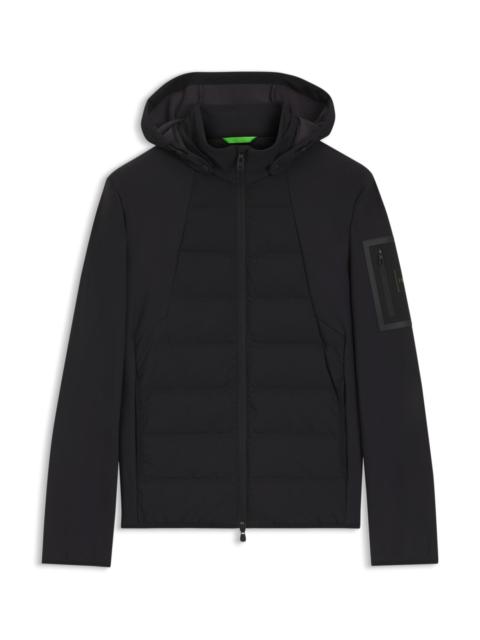 DOWN-FILLED JACKET WITH WATER-REPELLENT FINISH