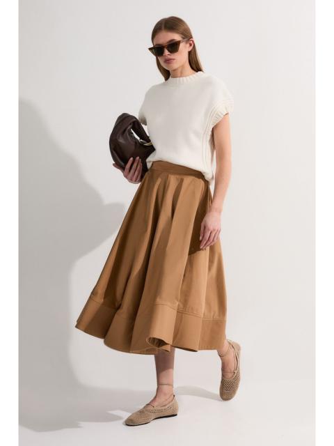 Cotton Tailored Full Skirt