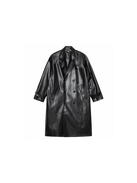 Stussy Double Breasted Trench Coat Black