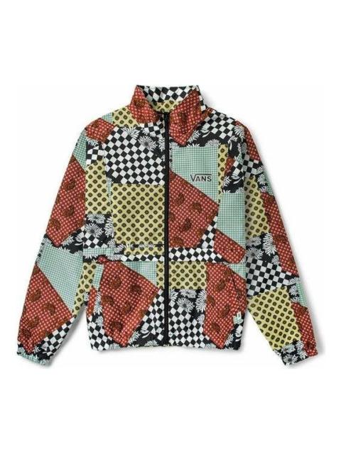 (WMNS) Vans Checkerboard Print Casual Jacket 'Brown Black White' VN0A4RBOZKC