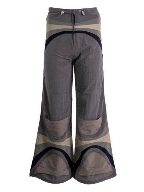 panelled drawstring trousers