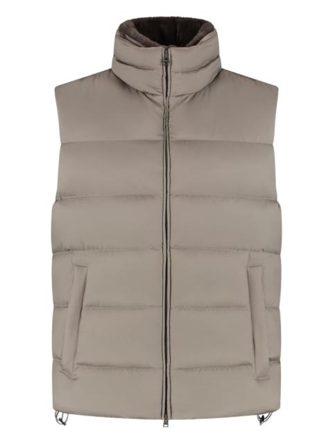 padded zip-up gilet