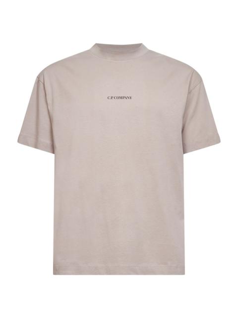Dove grey 30/1 cotton jersey logo T-shirt