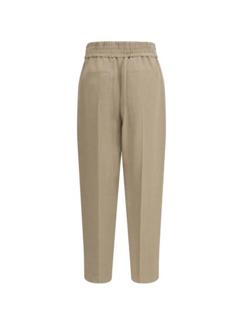 elasticated-waistband trousers