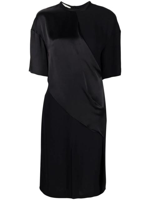 panelled draped T-shirt dress