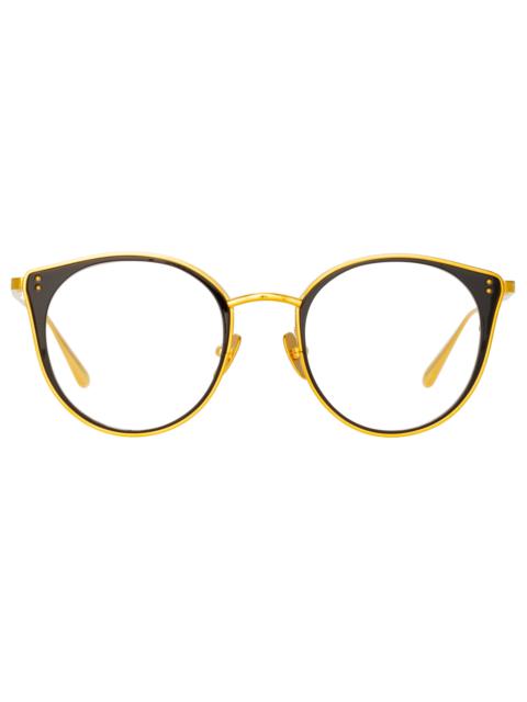 MEN'S NEUSA OVAL OPTICAL FRAME IN YELLOW GOLD
