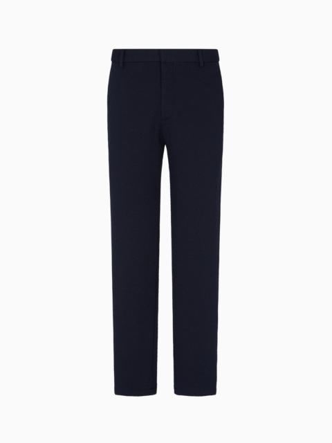 JACQUARD DOUBLE JERSEY KNIT CHINOS