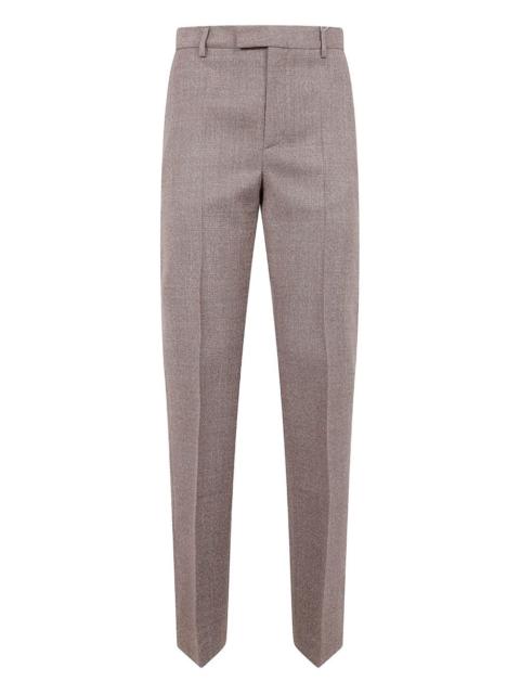 textured wool tailored trousers