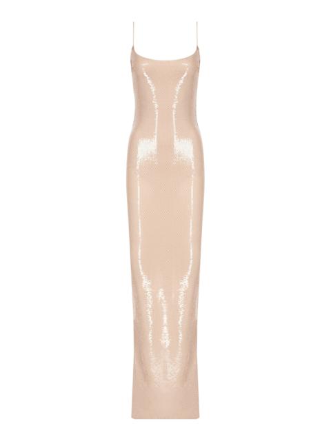 Isis Sequined Maxi Dress pink