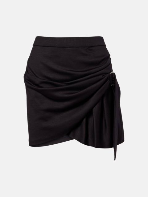 Rosaria draped virgin wool miniskirt