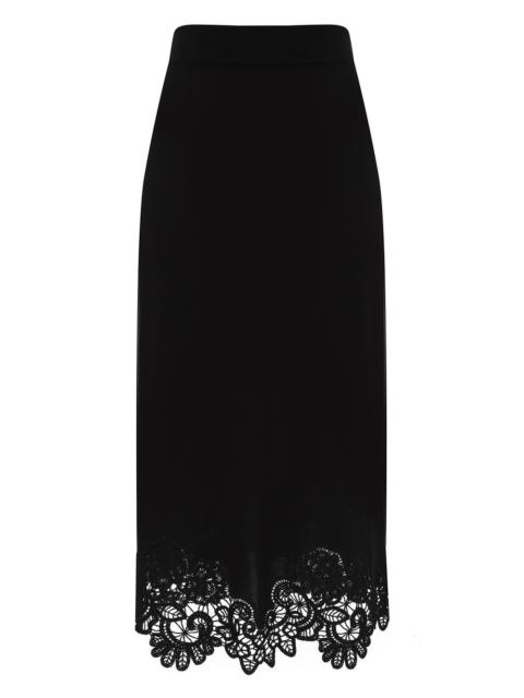 LUNA MERINO LACE MIDI SKIRT