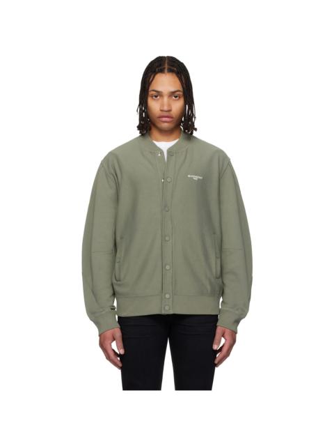 Khaki 'GIVENCHY Paris' Couture Seam Cardigan Jacket