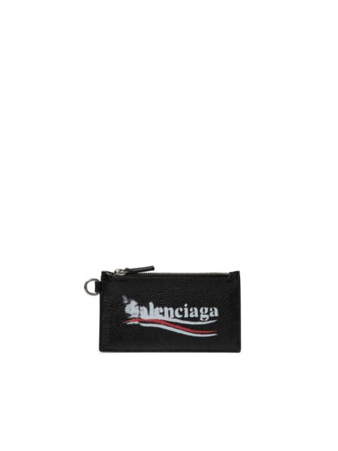 logo-print cardholder keyring