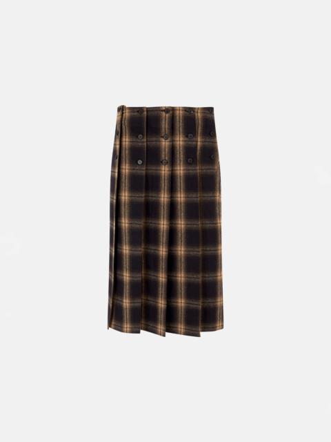 BROWN SHADES MIDI SKIRT