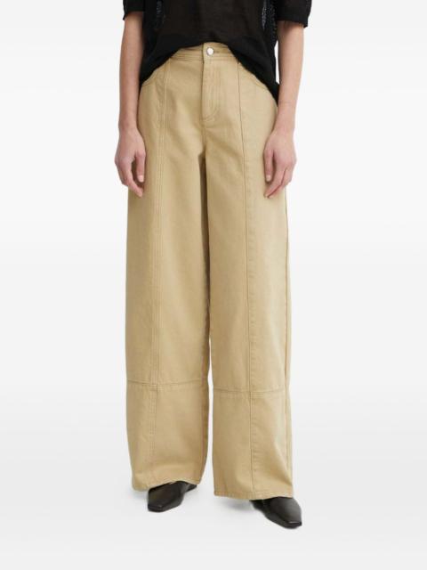 panelled wide-leg jeans