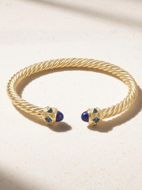 Renaissance 18-karat Gold, Topaz And Lapis Lazuli Bracelet
