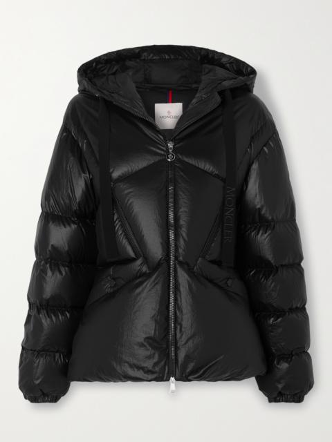 Seine Hooded Quilted Padded Glossed-shell Down Jacket