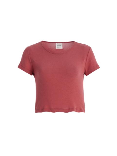 Lauren Cropped Jersey T-Shirt red