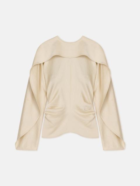 Crisp Satin Long Sleeved Top