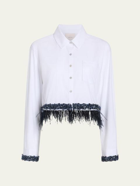 Sylvan Embellished Button-Front Shirt