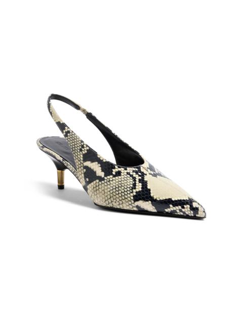 Bella Snake-Effect Leather Slingback Pumps python
