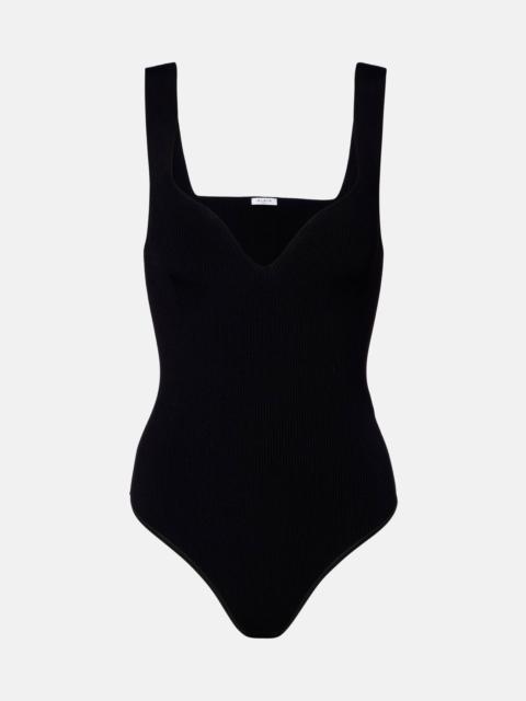 Ribbed-knit bodysuit
