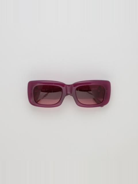Marfa Rectangular Sunglasses in Burgundy