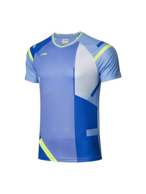 Li-Ning Badminton Training T-shirt 'Blue' AAYR011-4