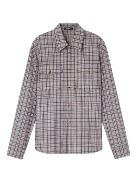 checked long-sleeve shirt