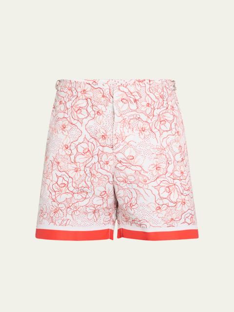 Men's Foral Nouveau Bulldog Swim Shorts