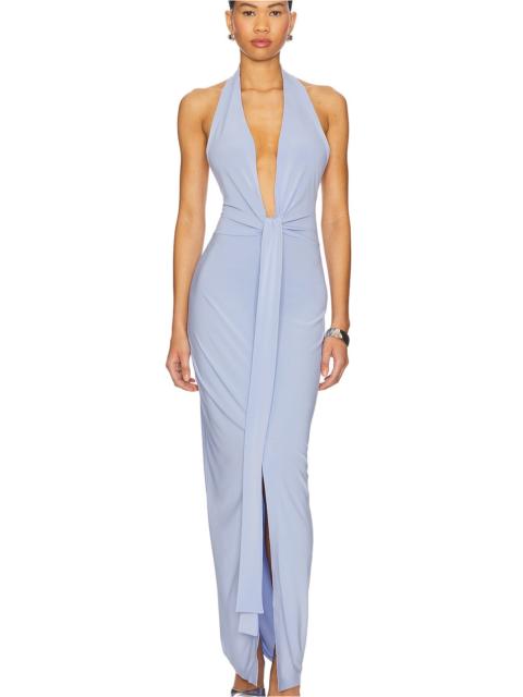 x REVOLVE Tie Front Halter Gown