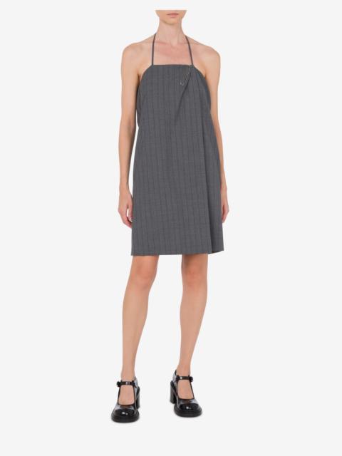 WOOL PINSTRIPE DRESS OFFICE INSPIRATION