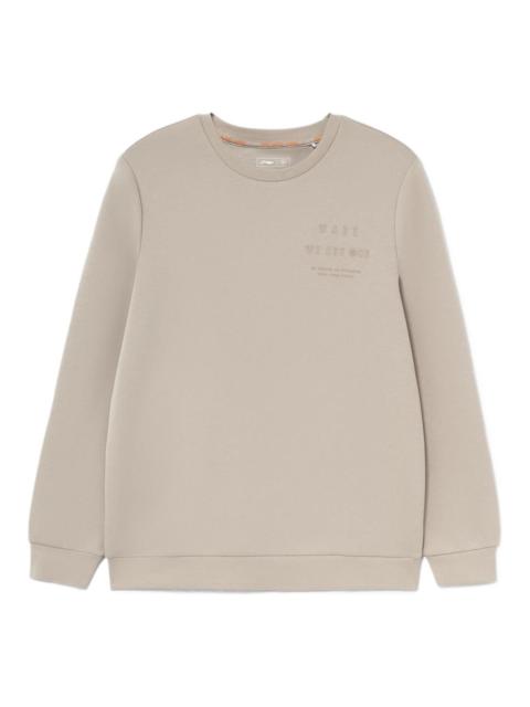 Li-Ning Wade Series Printing Solid Color Round Neck Pullover 'Brown' AWDS189-5