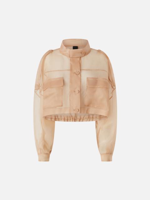 SMALL CROPPED JACKET IN SHEER SILK ORGANZA