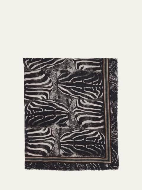 x Peter Beard Studio Zebra Print Stole