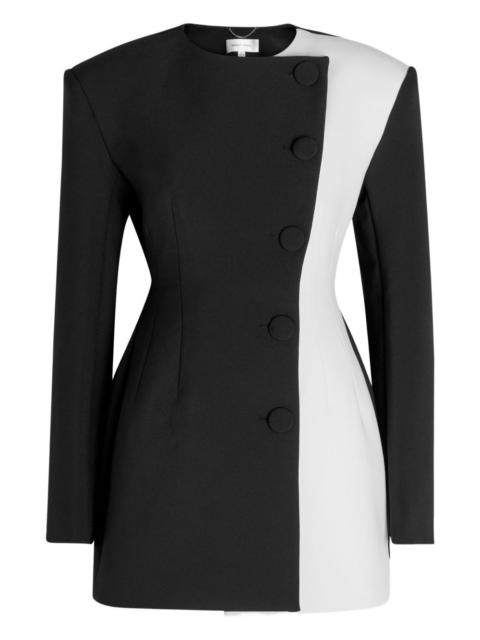 button colour-block mini dress